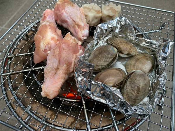 七輪でbbqしている画像2